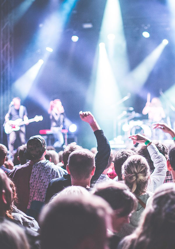 Rock koncert på festival